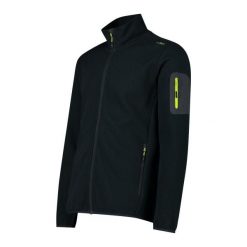 Bluza męska turystyczna CMP 34H6397. Czarne bluzy sportowe męskie CMP, m, bez wzorów, bez kaptura, trekkingowe. Za 248.50 zł.
