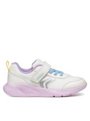 Geox Sneakersy B Sprintye J36FWB 01454 C0761 S Biały. Białe buty sportowe dziewczęce Geox, bez wzorów, z materiału, bez zapięcia. Za 149.99 zł.