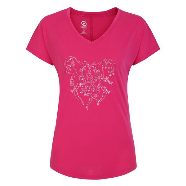 Calm damska koszulka. Czerwone t-shirty damskie Dare 2b, bez wzorów, z lyocellu, eleganckie, bez kołnierzyka. Za 71.11 zł.