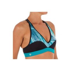 Góra kostiumu kąpielowego ANA BONDI damska. Niebieskie bikini damskie OLAIAN, bez wzorów, z elastanu, sportowe, bez kołnierzyka. W wyprzedaży za 39.99 zł.