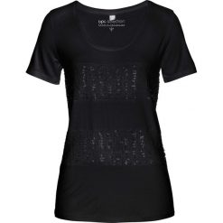 Shirt z cekinami bonprix czarny. Bluzki damskie bonprix. Za 59.99 zł.
