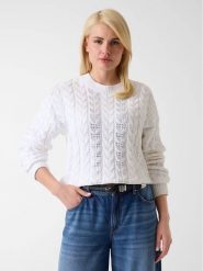 Guess Sweter 183442 Biały Classic Fit. Białe swetry damskie Guess, xs, z aplikacjami, bez kołnierzyka, bez ramiączek, bez kaptura. Za 524.99 zł.