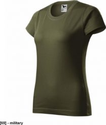 Basic 134 - ADLER - Koszulka damska, 160 g/m2 - military XS. T-shirty damskie Malfini, m, bez wzorów, bez kołnierzyka. Za 33.28 zł.