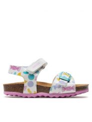 Geox Sandały B Sandal Chalki Girl B922RA 000HH C0653 M Biały. Białe sandały dziewczęce Geox, ze skóry, bez zapięcia. Za 179.99 zł.