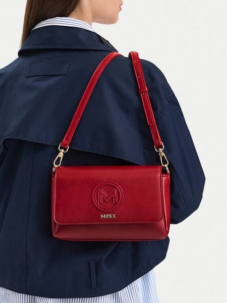 MEXX Torebka CEO-MEXX-L-007-10 Czerwony ciemny. Czerwone listonoszki damskie Mexx, bez wzorów, bez dodatków. Za 149.99 zł.