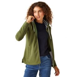 Bayletta damska bluza z kapturem. Zielone bluzy damskie Regatta, bez wzorów, z kapturem. W wyprzedaży za 257.00 zł.