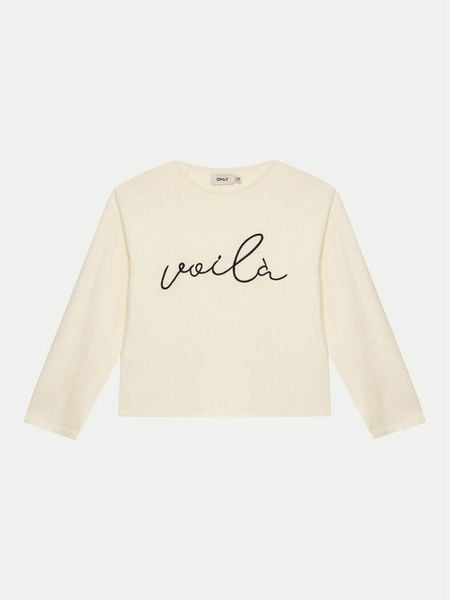 Kids ONLY Bluza 15339602 Beżowy Regular Fit. Brązowe bluzy dla dziewczynek Kids Only, bez wzorów, z syntetyku, bez ramiączek, bez kaptura. Za 59.99 zł.