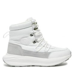 Trzewiki Big Star Shoes. Białe botki damskie BIG STAR SHOES, retro, bez obcasa, na płaskiej podeszwie, bez zapięcia. Za 339.99 zł.