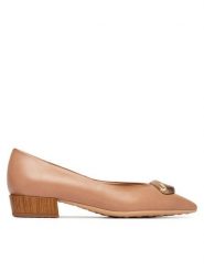 Hispanitas Czółenka HV264775 C007 Beżowy. Brązowe czółenka damskie Hispanitas, bez wzorów, ze skóry, bez obcasa, bez zapięcia. Za 569.99 zł.