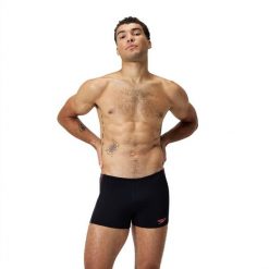 Kąpielówki męskie spodenki kąpielowe Speedo Tech Aqua-Short. Czarne kąpielówki męskie Speedo, l, bez wzorów, do pływania. Za 139.99 zł.