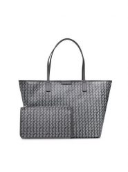 Tory Burch Torebka Basketweave Tote 145634 Szary. Szare torebki do ręki damskie Tory Burch, bez wzorów, ze skóry, bez dodatków. Za 1,619.00 zł.