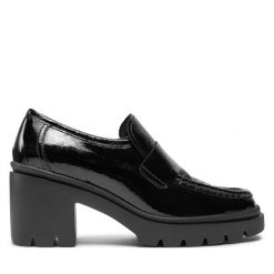 Półbuty HÖGL. Czarne półbuty damskie HÖGL, bez wzorów, bez obcasa, na obcasie, bez zapięcia. Za 419.99 zł.