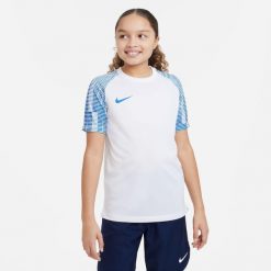 Koszulka treningowa chłopięca Nike Academy. Białe t-shirty dla chłopców Nike, bez wzorów, z materiału, bez ramiączek. Za 119.00 zł.