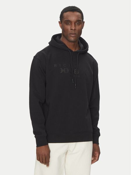 Richmond X Bluza UMP25006FE Czarny Regular Fit. Czarne bluzy męskie Richmond X, m, bez wzorów, z bawełny, bez kaptura. Za 229.99 zł.