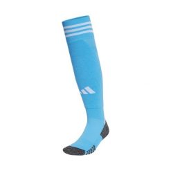 Getry piłkarskie adidas AdiSocks 25. Niebieskie legginsy sportowe męskie Adidas, bez wzorów, z bawełny, do piłki nożnej. Za 60.99 zł.
