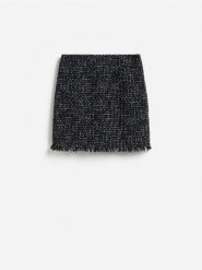Tweedowa spódnica mini - wielobarwny. Spódnice damskie Reserved, l, bez wzorów, z bawełny, mini, trapezowe. Za 159.99 zł.