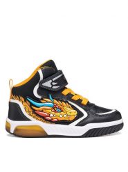 Geox Sneakersy J Inek Boy J669CA 014BC C0038 D Czarny. Czarne buty sportowe chłopięce Geox, bez wzorów, ze skóry, bez zapięcia. Za 339.99 zł.