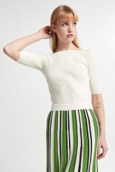 Sweter damski z krótkim rękawem Soraia WEEKEND MAX MARA. Swetry damskie Weekend Max Mara, s, bez wzorów, bez kołnierzyka, bez ramiączek, krótkie, bez kaptura. W wyprzedaży za 608.30 zł.
