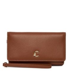 Torebka Coccinelle. Brązowe kopertówki damskie Coccinelle, bez wzorów, bez dodatków. Za 489.99 zł.