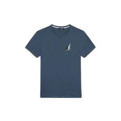 Koszulka z siateczki TBS Darko. Niebieskie t-shirty damskie TBS, xl, bez wzorów, z bawełny, klasyczne, bez kołnierzyka. Za 156.00 zł.