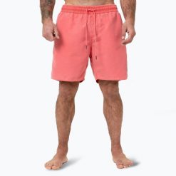 Szorty kąpielowe męskie Pitbull Balfour. Czerwone kąpielówki męskie PITBULL, l, bez wzorów, do pływania. Za 99.99 zł.