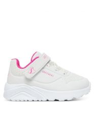 Skechers Sneakersy Uno Lite 310451N/WHP Biały. Białe buty sportowe dziewczęce Skechers, bez wzorów, ze skóry, bez zapięcia. Za 179.99 zł.