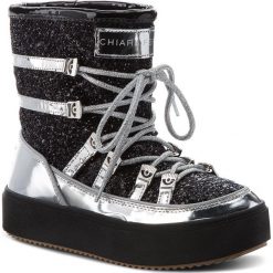 Śniegowce CHIARA FERRAGNI - 18AI-CF2121 Black. Czarne kozaki damskie Chiara Ferragni, z materiału. Za 1,099.00 zł.