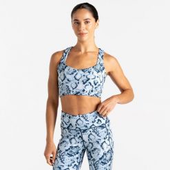 Biustonosz sportowy damski Swift. Niebieskie obuwie sportowe damskie Dare 2b, bez wzorów, na fitness i siłownię. Za 191.50 zł.