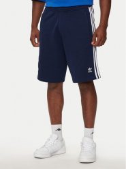 Adidas Szorty sportowe adicolor 3-Stripes IM9424 Granatowy Regular Fit. Niebieskie krótkie spodenki sportowe męskie Adidas, m, bez wzorów, z bawełny. Za 139.99 zł.