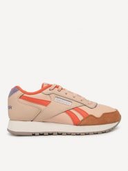 Buty sportowe damskie Reebok Glide sneakersy pomarańczowe (100201419). Brązowe obuwie sportowe damskie Reebok, trekkingowe. Za 209.00 zł.