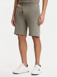 Guess Szorty sportowe Z2YD04 KAIJ1 Zielony Regular Fit. Zielone krótkie spodenki sportowe męskie Guess, m, z aplikacjami, z bawełny. Za 279.99 zł.