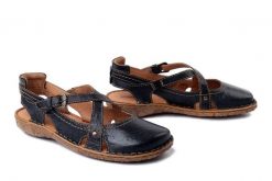 JOSEF SEIBEL 79513 95 100 Rosalie 13 schwarz, sandały damskie. Czarne sandały damskie Josef Seibel, bez wzorów, ze skóry, bez obcasa, bez zapięcia. Za 263.42 zł.