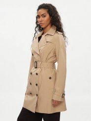 Save The Duck Trencz D43090W GRIN18 Beżowy Regular Fit. Brązowe płaszcze damskie SAVE THE DUCK, bez wzorów, z syntetyku, bez kaptura. Za 2,309.00 zł.