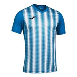 Koszulka do piłki nożnej męska Joma Boy Inter II z krótkim rękawem. Białe koszulki sportowe męskie Joma, m, bez wzorów, bez kołnierzyka, bez ramiączek, do piłki nożnej. Za 155.50 zł.