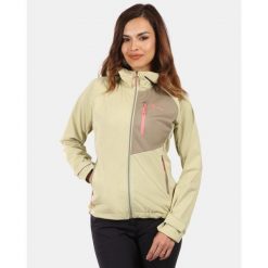 Damska kurtka softshell Kilpi BELTRA-W. Brązowe kurtki sportowe damskie Kilpi, xl, bez wzorów, z softshellu, bez kaptura, trekkingowe. Za 473.69 zł.
