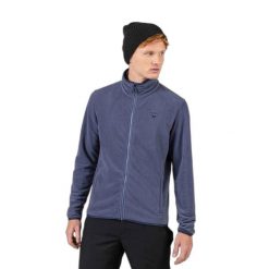 Polarowa kurtka narciarska z pełnym zamkiem Rossignol Strawpile. Niebieskie bluzy męskie Rossignol, na zimę, bez wzorów, z polaru, narciarskie. Za 443.00 zł.