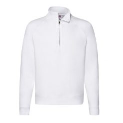 Bluza Męska Premium Z Zamkiem Błyskawicznym. Białe bluzy męskie Fruit of the Loom, m, bez wzorów, bez kaptura. Za 113.99 zł.