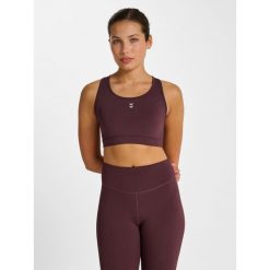 Biustonosz podtrzymujący dla kobiet Hummel Medium. Brązowe biustonosze Hummel, bez wzorów. Za 203.50 zł.