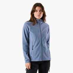 Bluza polarowa hiking damska Swedemount Lofoten Fleece wodoodporna. Niebieskie bluzy damskie SWEDEMOUNT, bez wzorów, z polaru, bez kaptura, narciarskie. Za 185.00 zł.