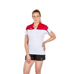 Damska koszulka polo Erima Change. Białe koszulki sportowe damskie Erima, bez wzorów, bez kołnierzyka, bez ramiączek, do piłki nożnej. Za 206.50 zł.
