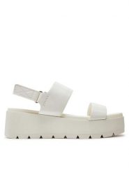 Aldo Sandały Thila 13713130 Biały. Białe sandały damskie Aldo, bez wzorów, ze skóry, bez obcasa, na płaskiej podeszwie, bez zapięcia. Za 229.99 zł.