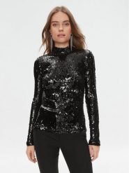 Bruuns Bazaar Bluzka BBW3694 Czarny Regular Fit. Czarne bluzki damskie Bruuns Bazaar, l, bez wzorów, z syntetyku, bez kołnierzyka, bez ramiączek. Za 969.99 zł.