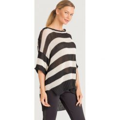 SWETER Twinset. Białe swetry damskie Twinset, l, bez wzorów, z dzianiny, z asymetrycznym kołnierzem, bez ramiączek, bez kaptura. Za 412.30 zł.