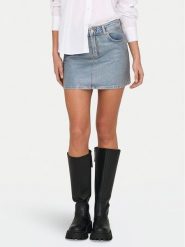 ONLY Spódnica jeansowa Hollywood 15342137 Niebieski Regular Fit. Niebieskie spódnice damskie Only, xs, bez wzorów, z bawełny. Za 179.99 zł.