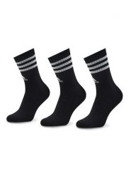 Adidas Skarpety długie 3-Stripes Cushioned Crew Socks 3 Pairs IC1321 Czarny. Czarne skarpety damskie Adidas, bez wzorów, z bawełny. Za 69.99 zł.