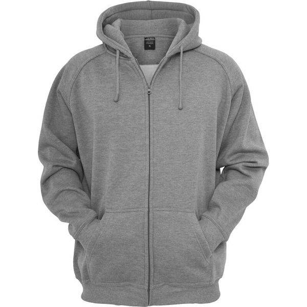Bluza z kapturem duże rozmiary Urban Classic zip 2.0. Szare bluzy męskie Urban Classics, m, bez wzorów, z bawełny, z kapturem. Za 191.00 zł.