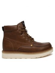 Jack & Jones Trapery Jfwarchway Pu Moc Boot Lace-Up Boots 12257971 Brązowy. Brązowe śniegowce i trapery męskie Jack & Jones, ze skóry, bez zapięcia. Za 379.99 zł.