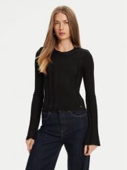 Guess Sweter W5YR13 Z3OT0 Czarny Regular Fit. Czarne swetry damskie Guess, xl, z aplikacjami, z syntetyku, bez kołnierzyka, bez ramiączek, bez kaptura. Za 279.99 zł.