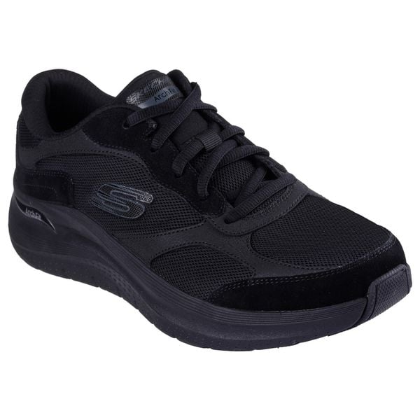 Buty sportowe Sneakersy męskie Skechers Arch Fit 2.0 - The Keep. Czarne buty sportowe męskie Skechers, bez zapięcia, trekkingowe. Za 389.99 zł.