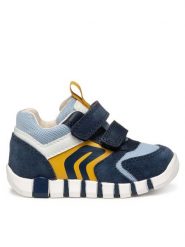 Geox Sneakersy B Iupidoo B3555D 02014 C0916 Granatowy. Niebieskie buty sportowe chłopięce Geox, bez wzorów, z materiału, bez zapięcia. Za 149.99 zł.